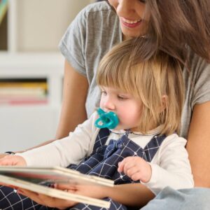 Round Nipple Silicone Pacifier 6+ BLUE 'PINK 'PURPLE