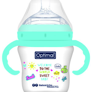 Mamilla Extra Wide Neck With Handle - Double Anti - Colic System (210ml) - 6+ BLUE