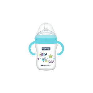 GLASS FEEDING BOTTLE 160ML BLUE