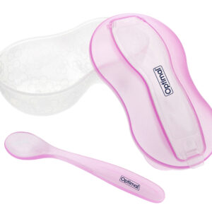 Grinding Feeding Bowl Tip Spoon BLUE 'PINK