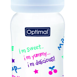 WIDE NECK FEEDING BOTTLE 300ml BLUE 'PINK 'WHITE