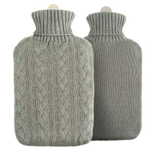 RUBBER HOT WATER BAG +KNITTED COVER
